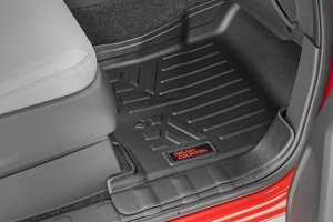Nissan Frontier Floor Mats - Front + Rear - Rough Country - Crew Cab - '08-'21 Nissan Frontier Floor Mats - Front + Rear - Rough Country - Crew Cab - '08-'21